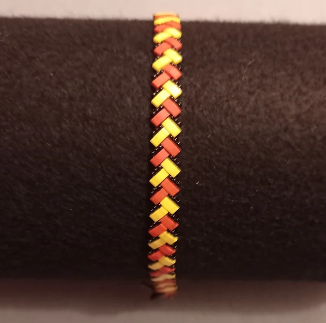 Bracelet half tilas jaune et orange