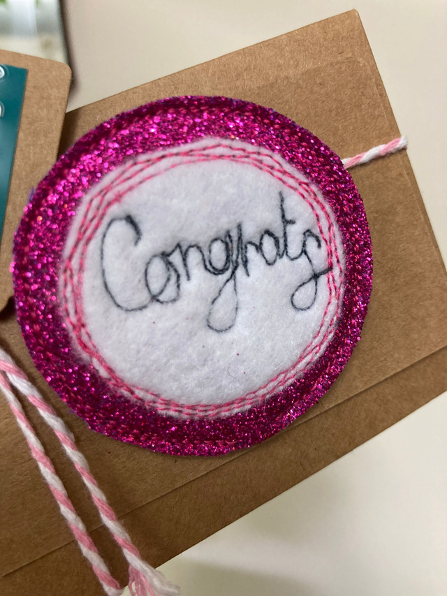 Coco Clementine Studio: Pink Congrats Plant Topper