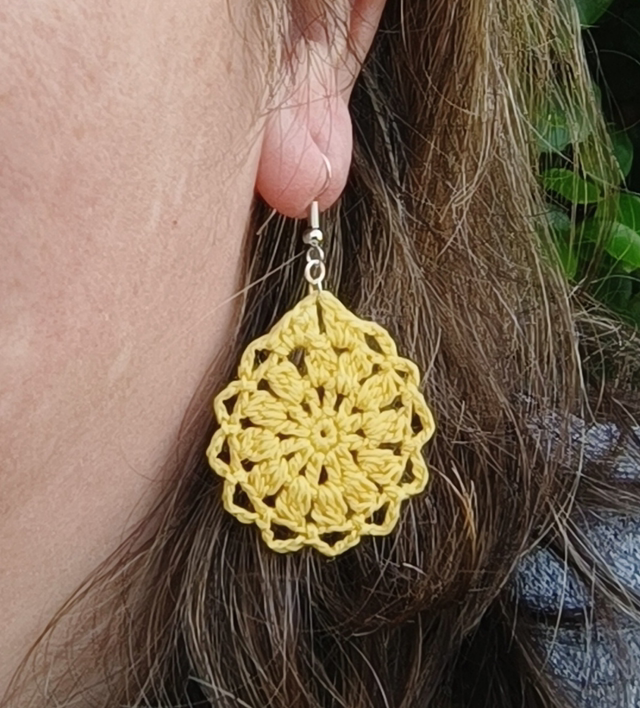 Boucles d’oreilles LUNA en Micro crochet - Sun