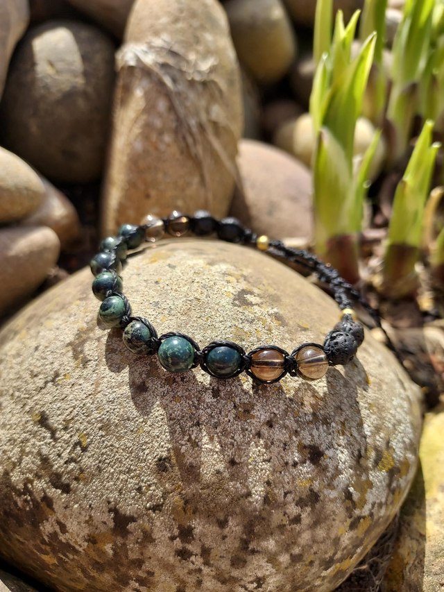 Jaspe Kambaba - Quartz Fumé - Pierre de Lave