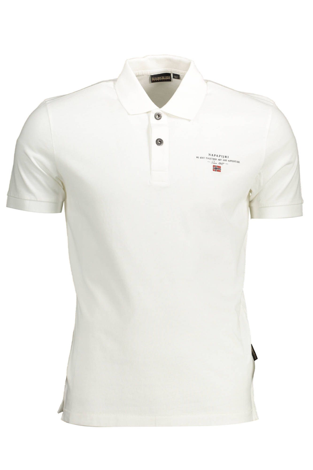 1657NAPAPIJRI POLO MANICHE CORTE UOMO BIANCO