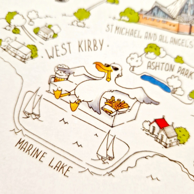 Map of Wirral / poster