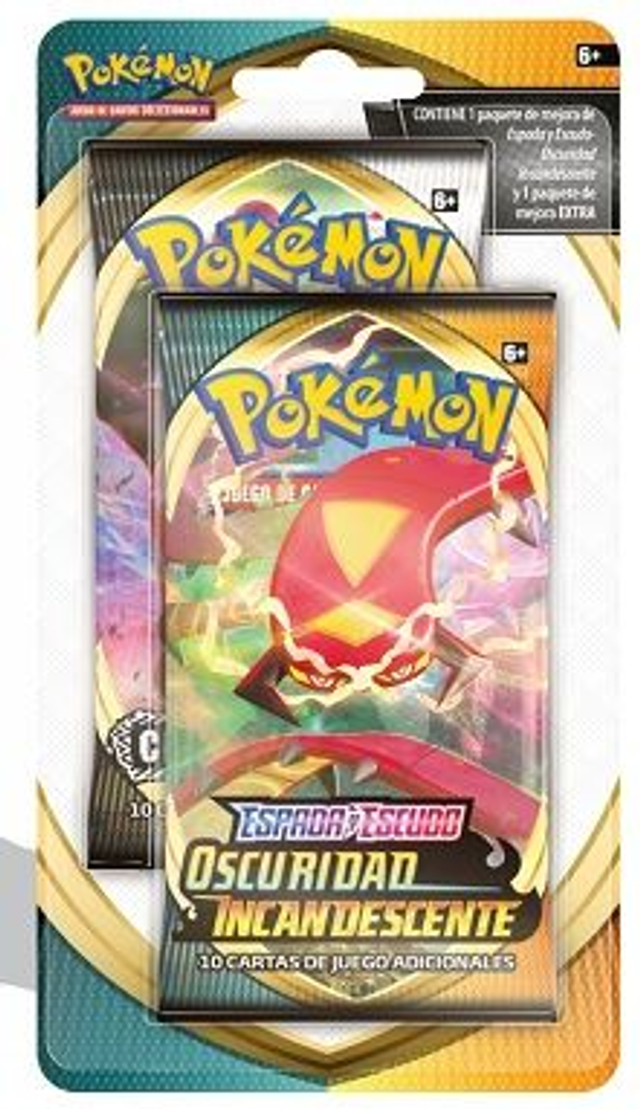 Pack 2 Sobres Pokémon Espada y Escudo – Oscuridad Incandescente (Español)