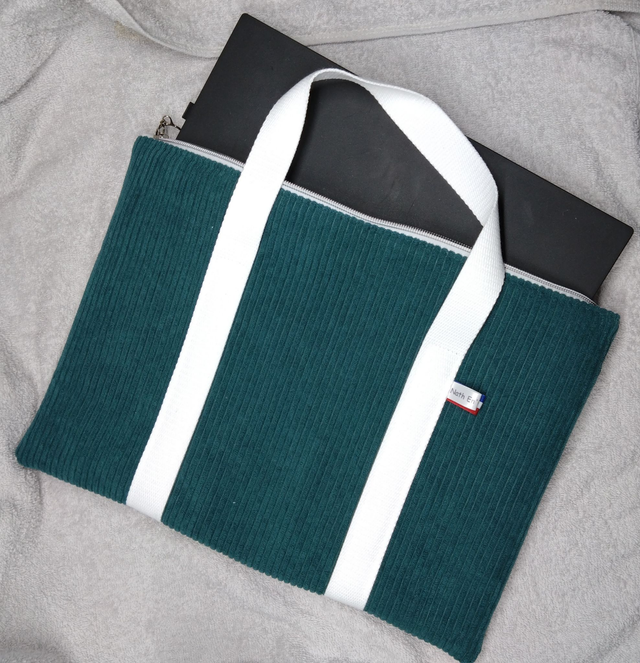 Sac ordinateur - bleu canard