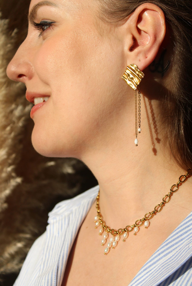 Boucles d’oreilles Onde nacrée 