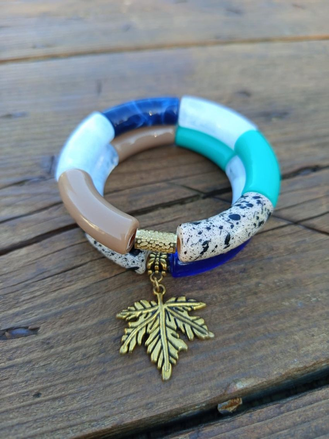Duo de bracelet jonc perles tubes Nadi Ki Lahar