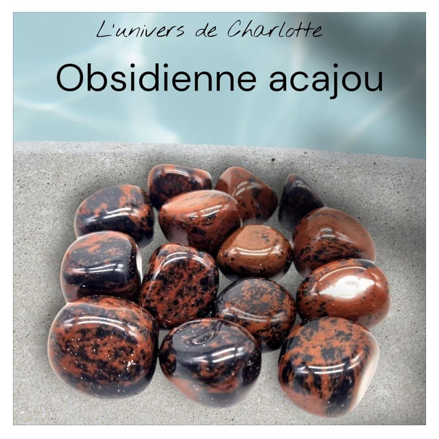 Pierre roulée &quot;Obsidienne acajou&quot;