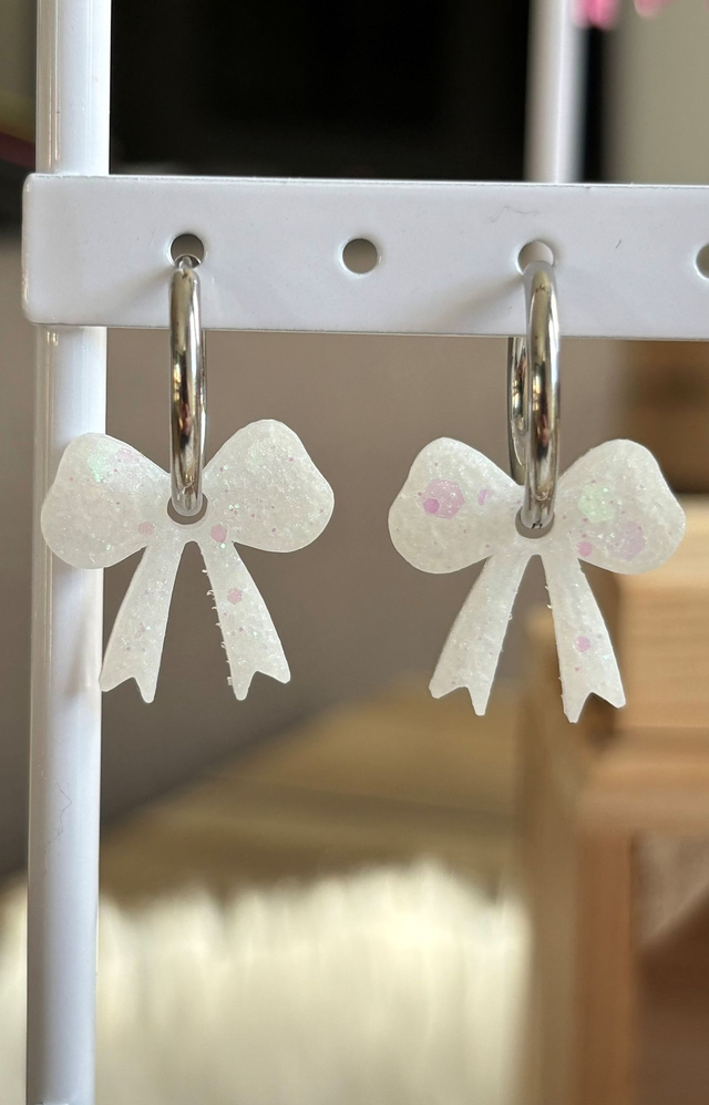 Pampilles ADELE - Blanches pailletées