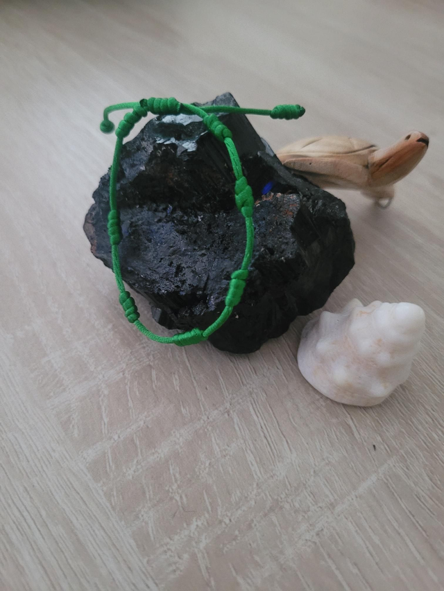 Bracelet 7 noeud vert - chance