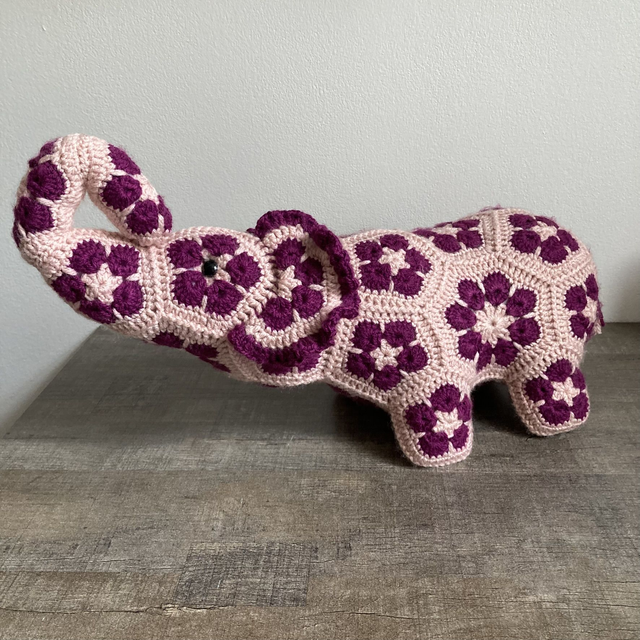 Peluche éléphant granny au crochet
