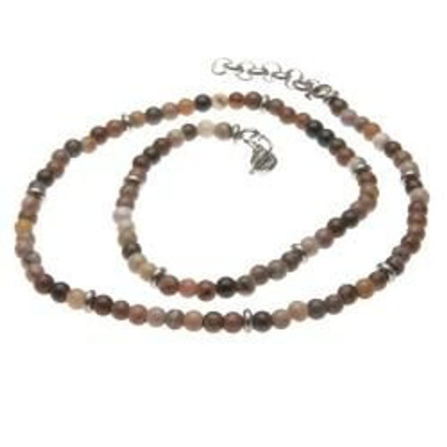 Collana uomo con pietre naturali bijoux 