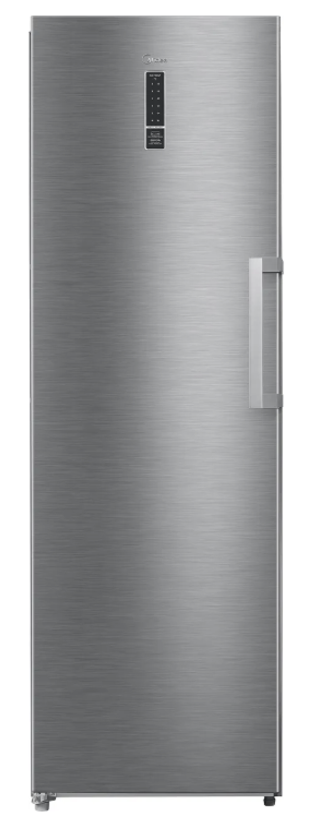 Midea MDRU385MTE46 185cm Frost Free Upright Freezer - Brushed Steel - E Rated