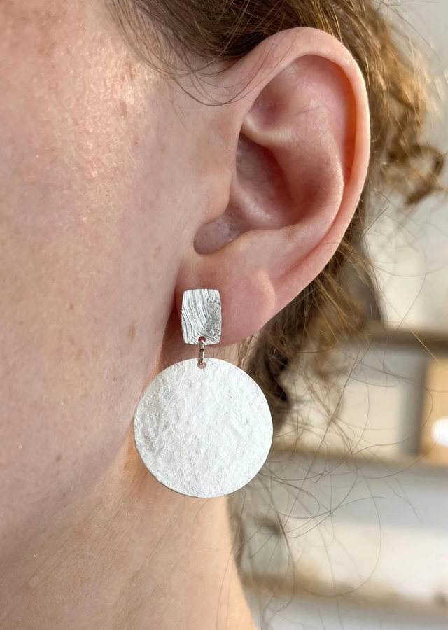 Boucles d'oreilles argentées