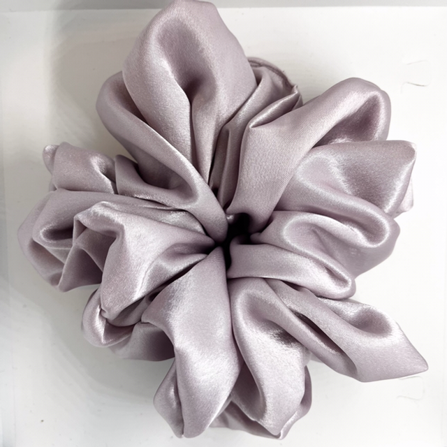 Lilac Satin Scrunchie 