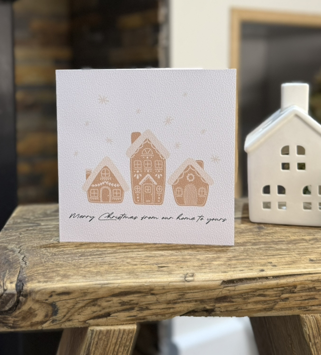 Ginger Bread Village Christmas Card - Merry Christmas From Our Home To Yours