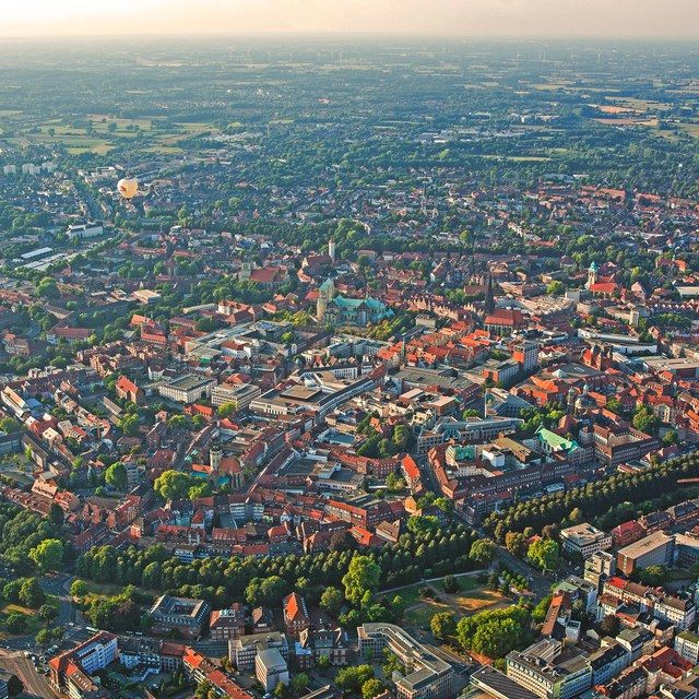 Münsters Altstadt von oben