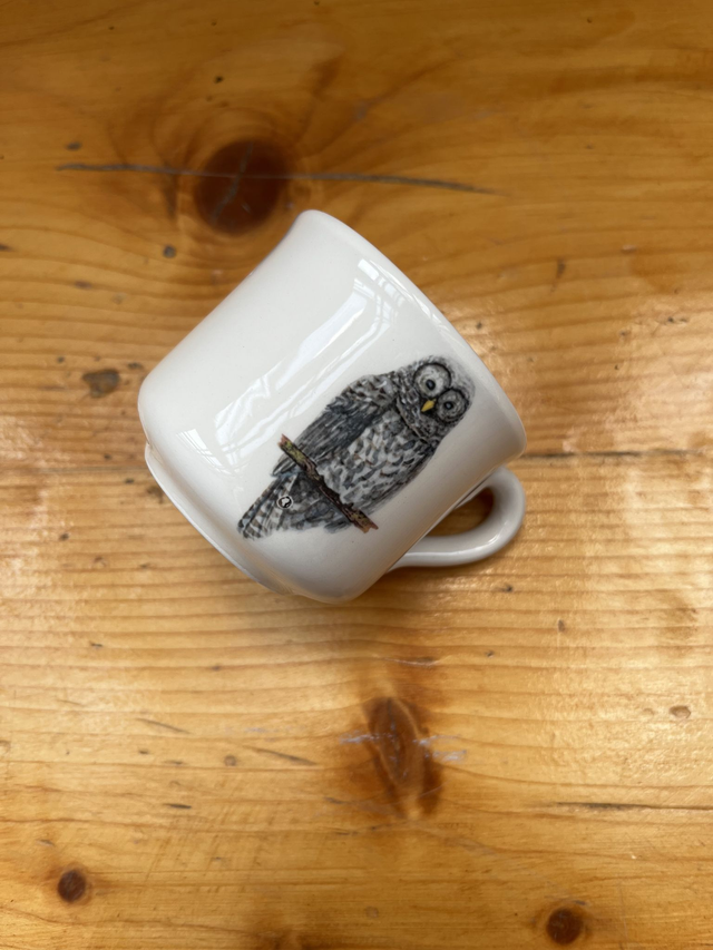 Espresso Tasse mit Henkel - Eule