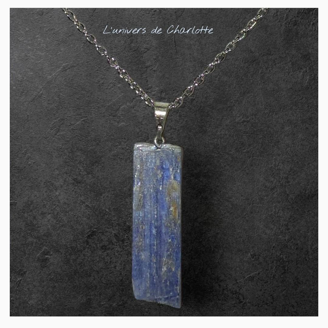 Pendentif "Cyanite" semi brut PN-509