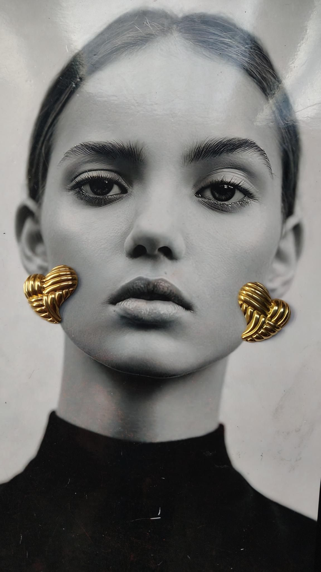 Orecchini cuore a bottone 