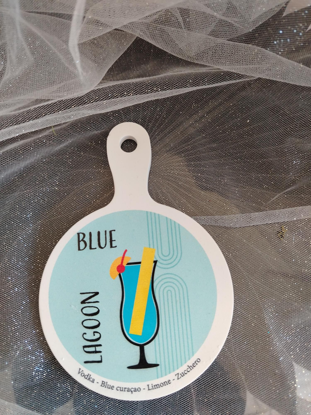 Sotto bicchiere " Blu lagon"