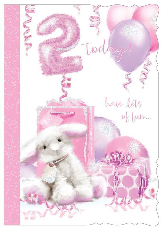 2nd Girl birthday card 