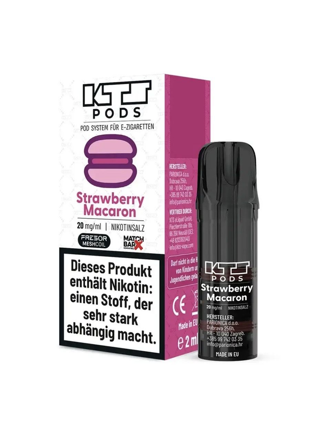 KTS Pods Strawberry Macaron – 20 mg/ml Nikotinsalz – 2 ml