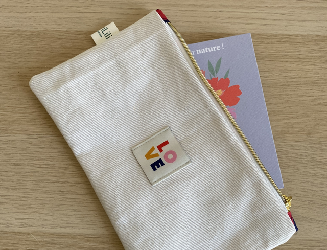 Trousse Plate - Love 14x24 cm