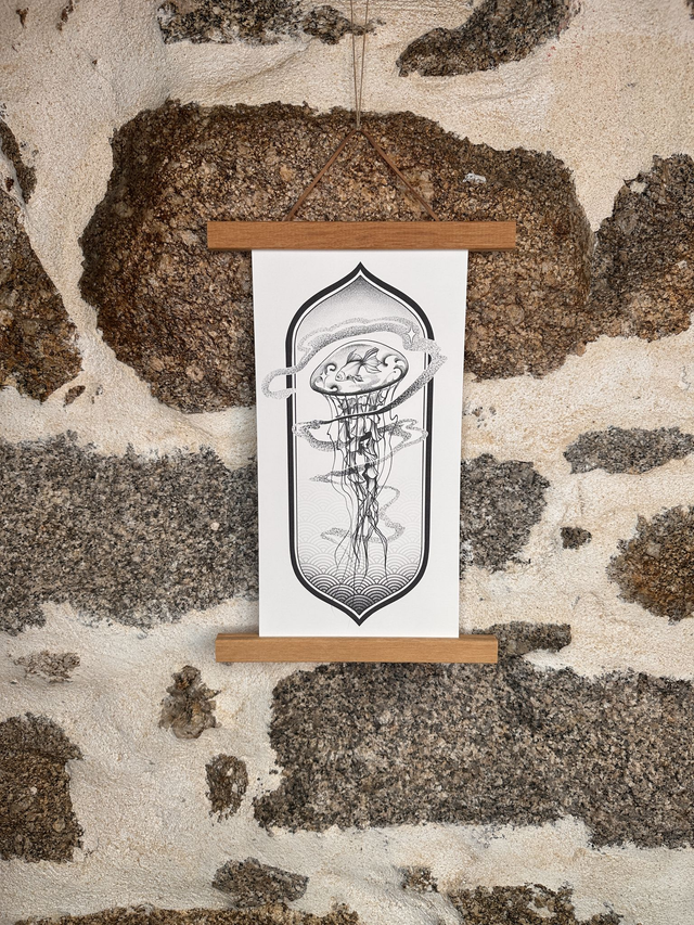 Print Méduse Lunaire