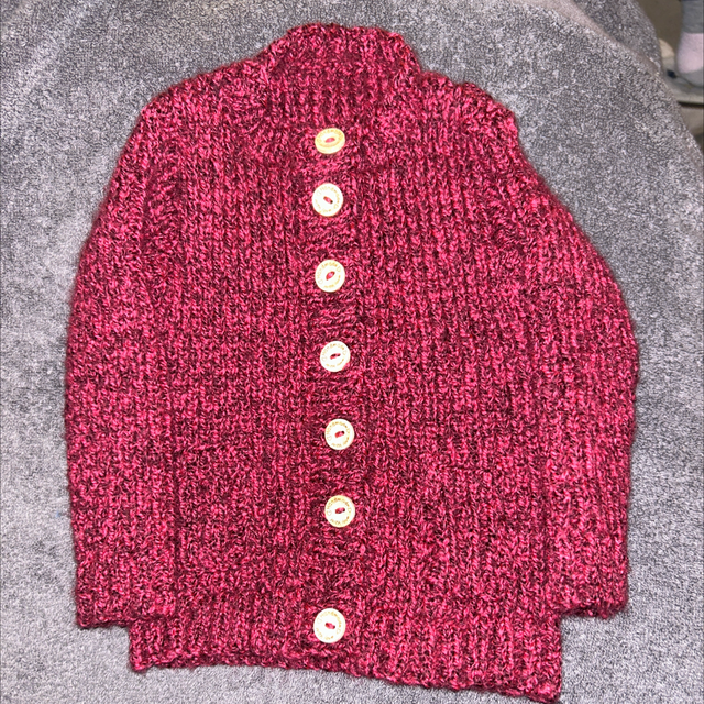 Ombré burgundy cardigan 9-12months