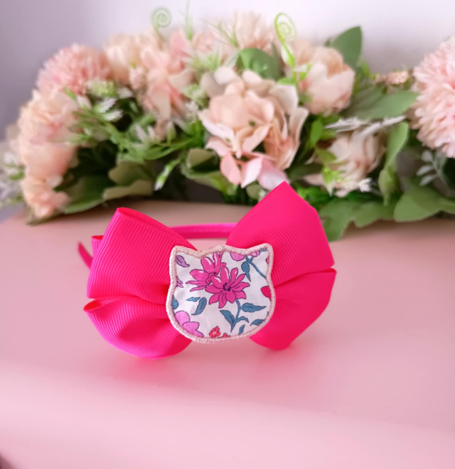 Serre tête enfant Rose, accessoire cheveux " Collection Myrtille "