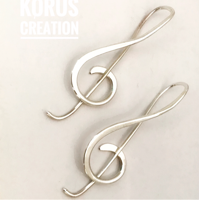 Boucle D’oreilles Clé de sol pendantes