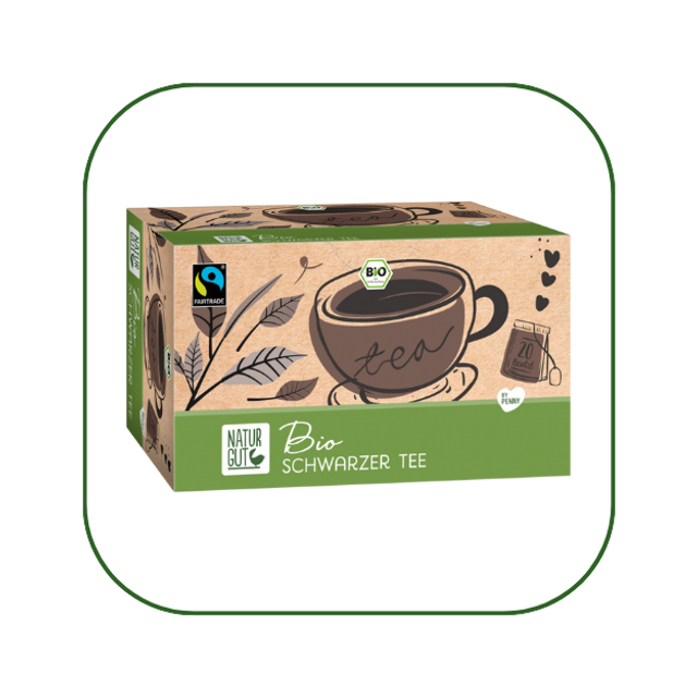 Bio schwarzer Tee Naturgut 36g  (20 x 1,8-g-Packung)