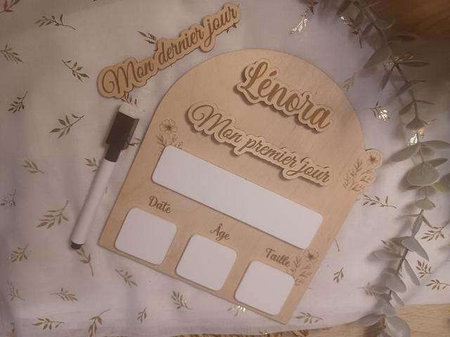 Panneau souvenir rentrée scolaire – Premier &amp; Dernier jour réutilisable