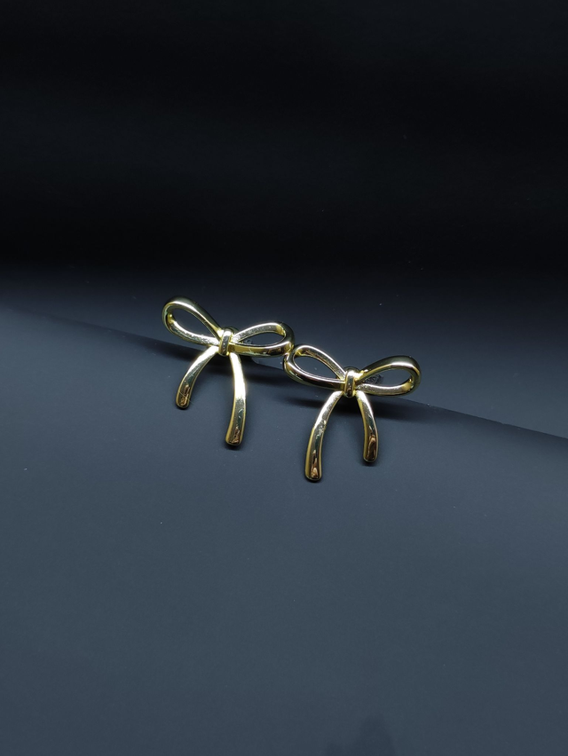 Schleifen Ohrringe 14 Karat vergoldet