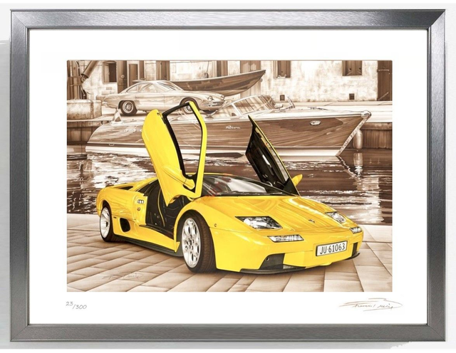 Lamborghini Diablo - Limited Edition print Framed