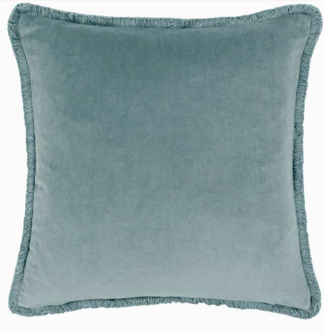 Kussen blauw ruffels