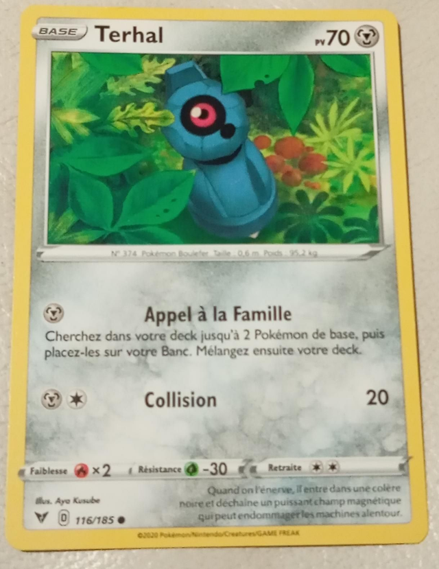 Carte pokémon Terhal