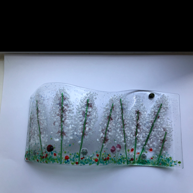 White lavender flower wave 