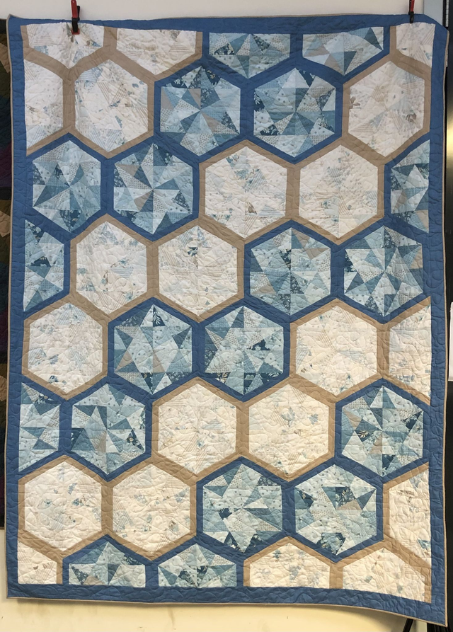 Hexagon Kite Sewing Bird quilt Kit