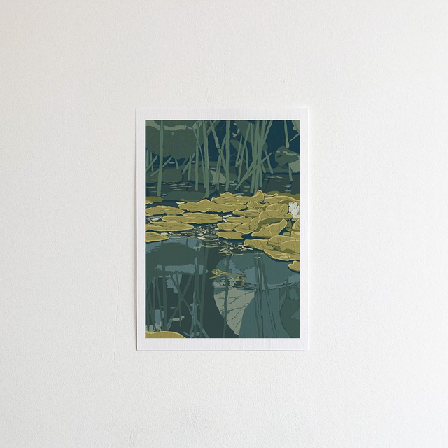 Water Lilies and Frog