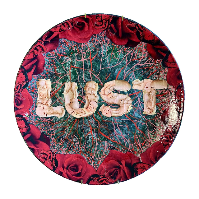 “Lust” Charcoal Upcycled Wall Plate - House of Frisson