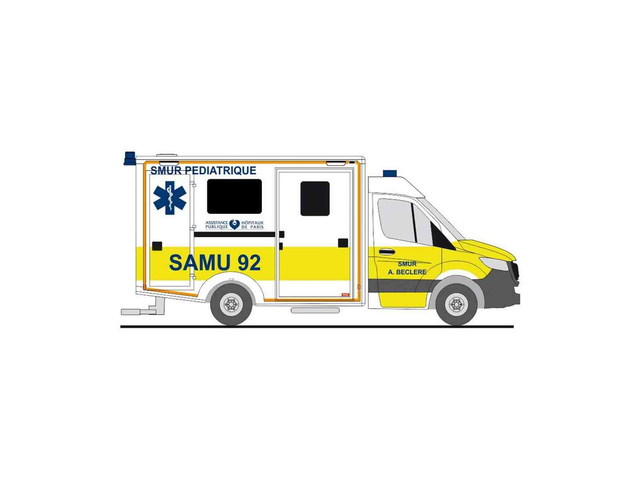 WAS RTW Ambulance &#039;Samu 92&#039; Rietze 76199 H0