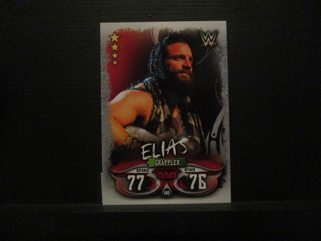 Elias - Raw Slam Attax Live Original Trading Card #102