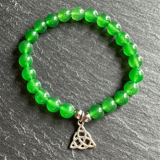 Green Chalcedony Gemstone Bracelet