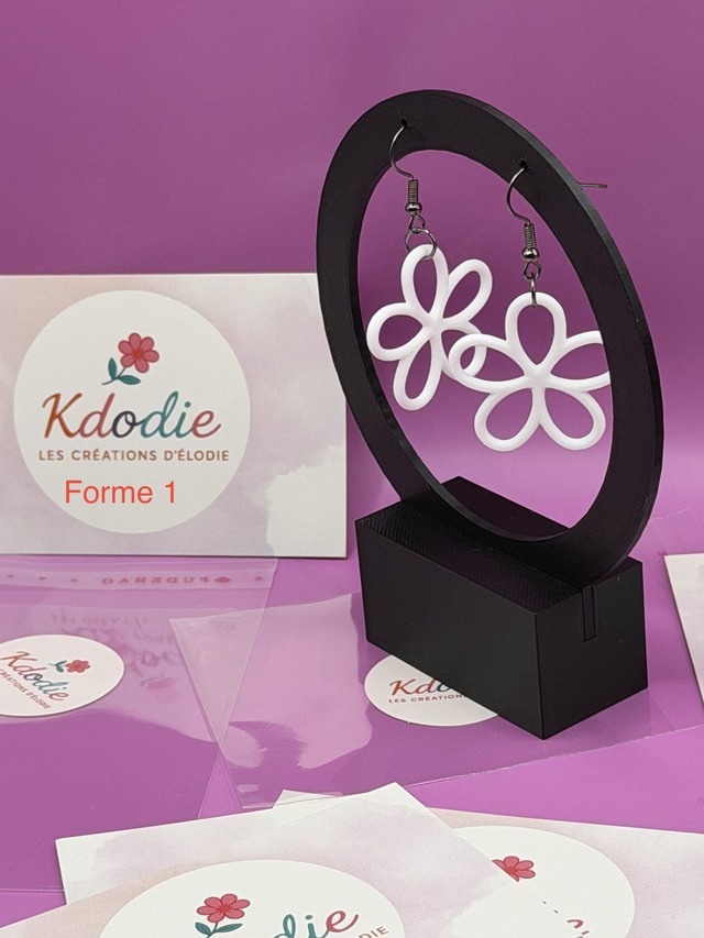 Boucles d'oreilles Fleur - Attaches Crochet