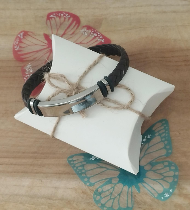 Bracelet cuir tressé 