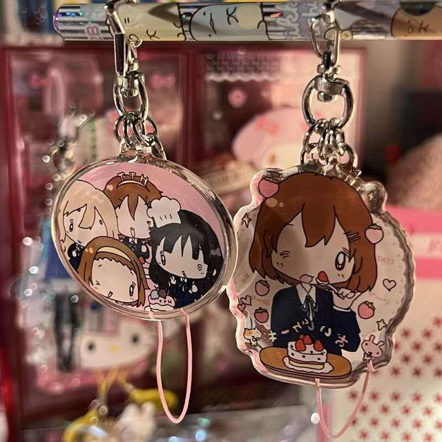 Porte-clés Acrylique K-ON! – Maison de Desserts, Pendentif Anime Kawaii