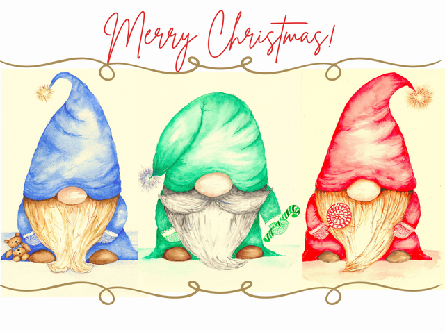 Christmas Gnomes  (Christmas Card)