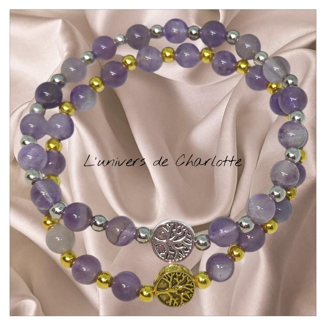 Bracelet "Améthyste" 6mm BR-133