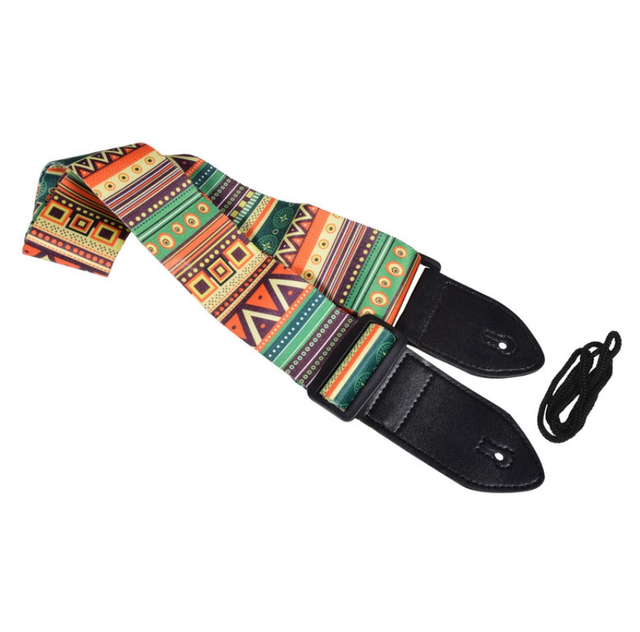 Printed Design Webbing Guitar Strap Aztec Design